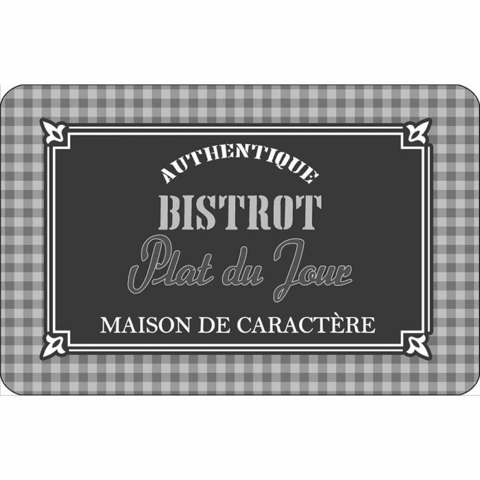 MANTEL INDIVIDUAL 28.5X44CM BISTROT NEGRO