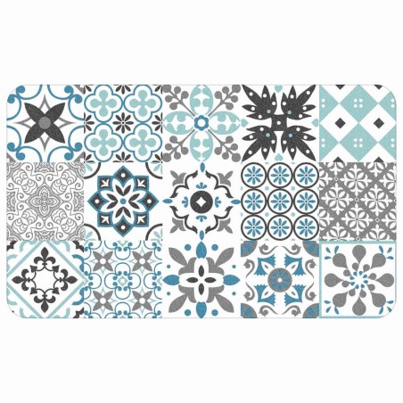 ALFOMBRA VINILICA 45X75CM HIDRAULICO AZUL