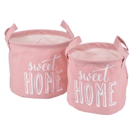 CESTO REDONDO ROSA 18C16CM