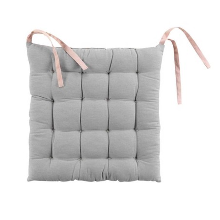 COJIN SILLA - 40X40CM REVERSIBLE ROSA/GRIS