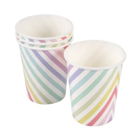 6 VASOS ARCOIRIS 25CL 