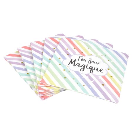 20 SERVILLETAS DE PAPEL UNICORNIO