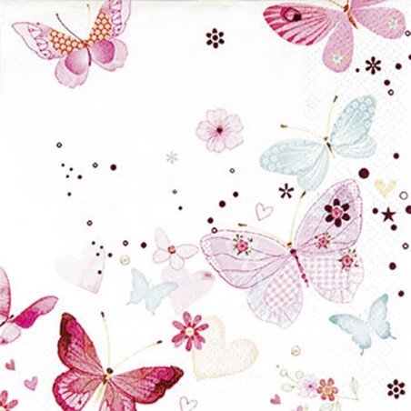 20 SERVILLETAS DE PAPEL MARIPOSAS