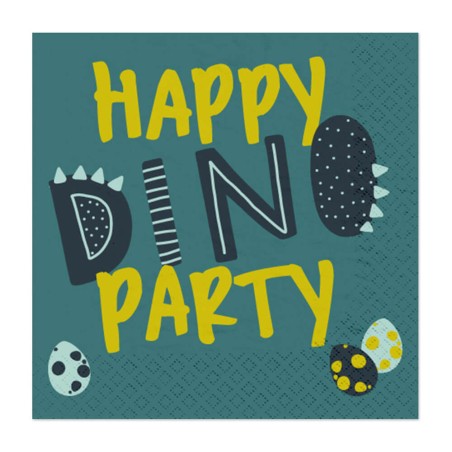 20 SERVILETAS DE PAPEL - HAPPY DINO PARTY