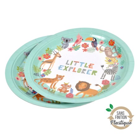 6 PLATOS DE CARTÓN - ANIMALES FIESTA