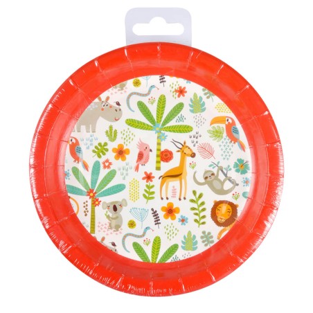 6 PLATOS DE CARTÓN - ANIMALES 18.5CM