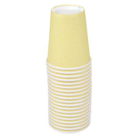 20 VASOS AMARILLO CARTON 