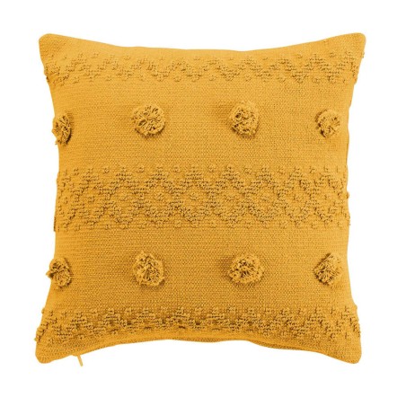 COJIN AMARILLO 40X40CM POMPON