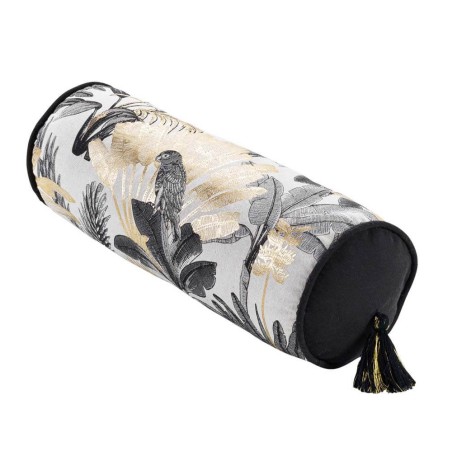 COJIN TUBULAR 40CM NEGRO ORO