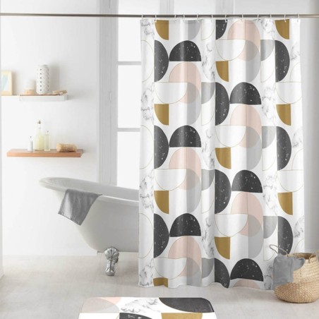 CORTINA DE BAÑO ROSA 180X200CM