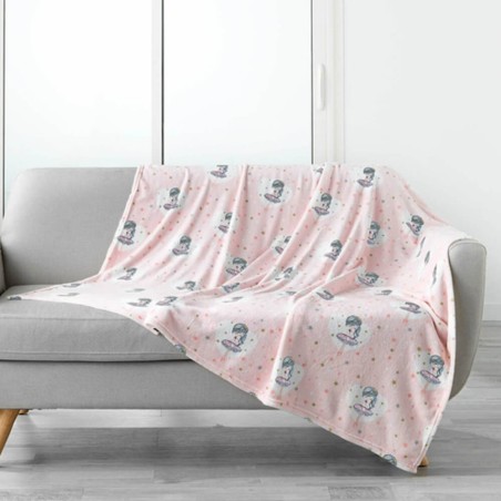 Manta infantil rosa 125x150cm