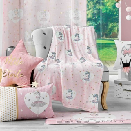 Manta infantil rosa 125x150cm