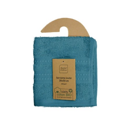 Toalla tocador 30x50cm Azul tormenta Excellence bio