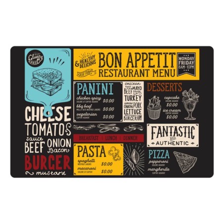 Mantel individual pvc Menú