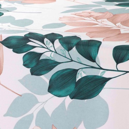 Mantel antimanchas hojas esmeralda 150x240cm