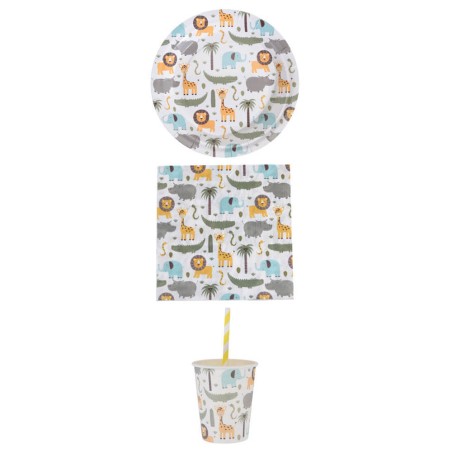 SET 41 PIEZAS PAPEL FIESTA 