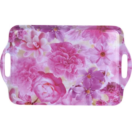 BANDEJA MELAMINA 38X23CM FLORES