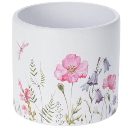 MACETERO CERAMICA 13X12CM FLORES