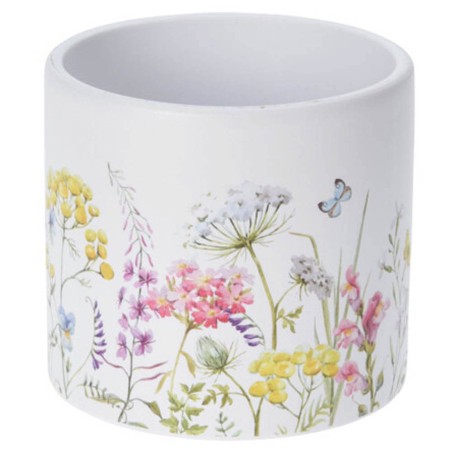MACETERO CERAMICA 13X12CM FLORES