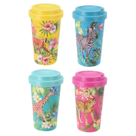 VASO CON TAPA - 400ML 4DISEÑOS