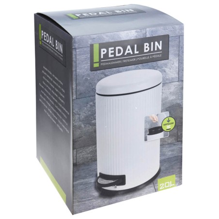CUBO CON PEDAL 20L BLANCO