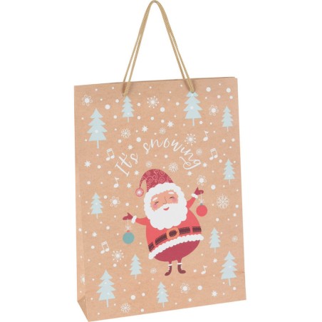 BOLSA REGALO NAVIDAD KRAFT 34,5X28CM