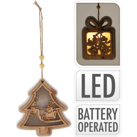 COLGANTE ÁRBOL DE NAVIDAD CON LUZ LED