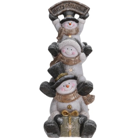 FIGURA NAVIDAD MUÑECOS DE NIEVE 68CM LED