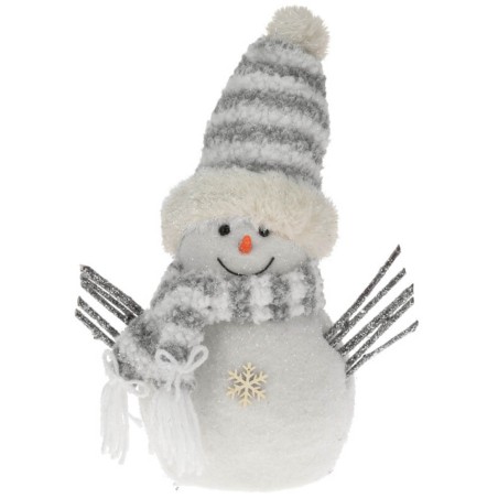 MUÑECO NIEVE SOMBRERO PLATA 