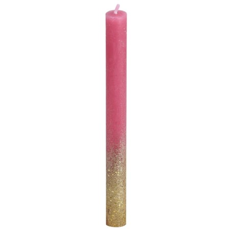 SET 2 VELAS COLOR / ORO 25CM 