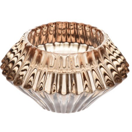 Portavelas de cristal -  3 colores