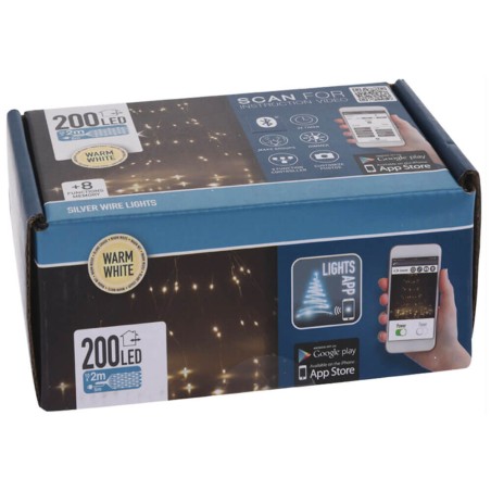 Guirnalda de luces - 200Led blanco cálido