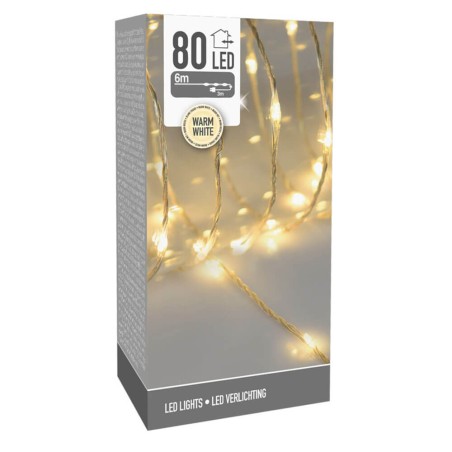 Guirnalda de luces - 80Led blanco cálido