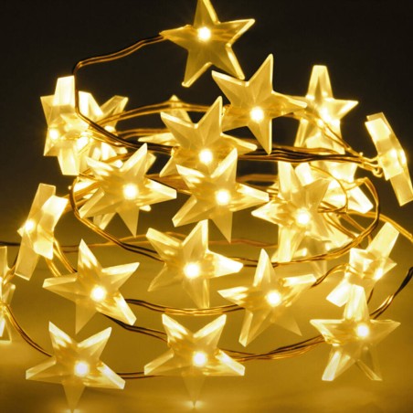 Guirnalda de luces - 20Led estrellas