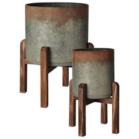 Maceta decorativa con soporte 19x18x20cm