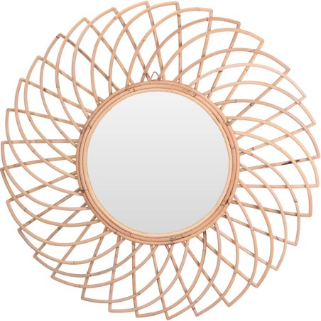 Espejo redondo - Rattan 90x3cm