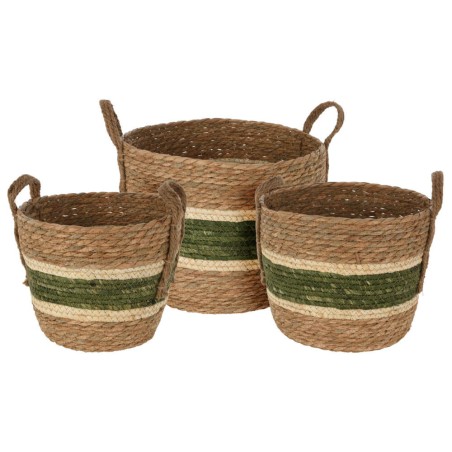 Cesto decorativo - natural verde 32x31,5x22,8cm