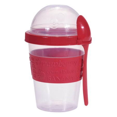 Recipiente yogurt con deposito para fruta 600ml
