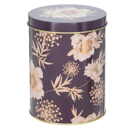 Bote cocina redondo - flores 11x14,5cm