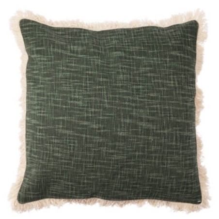 Cojín cuadrado flecos 45x45cm