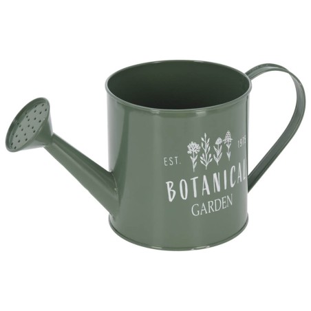 Regadera decorativa de metal verde