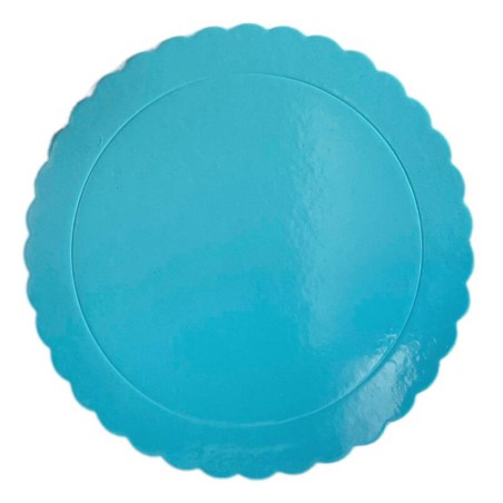 Base para tarta 25cm 3mm azul ondulado