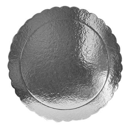 BASE PARA TARTA 30CM 3MM PLATA REDONDO