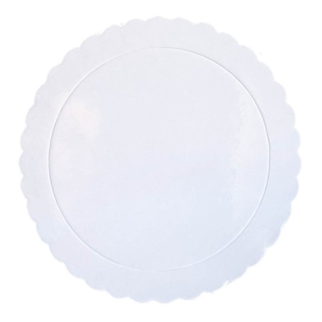 BASE PARA TARTA 20CM 3MM BLANCO REDONDO