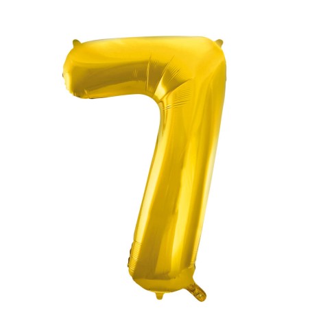 GLOBO NÚMERO 7 ORO 86CM