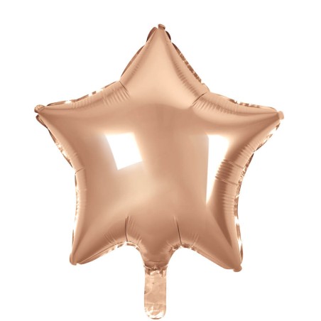GLOBO ESTRELLA 46CM ORO ROSA FOIL 