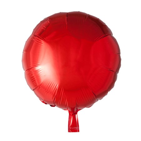GLOBO REDONDO 46CM ROJO FOIL 