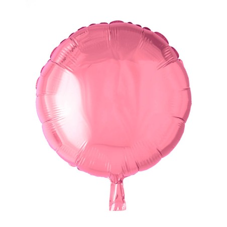 GLOBO REDONDO 46CM ROSA FOIL 