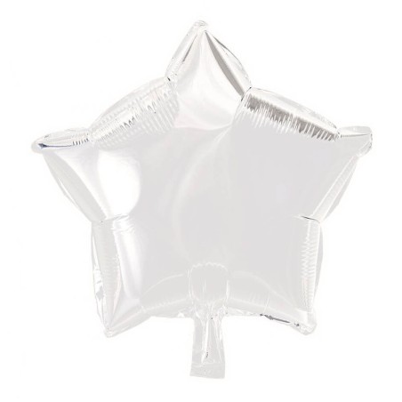 GLOBO ESTRELLA 46CM BLANCO FOIL