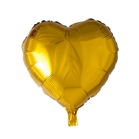 GLOBO CORAZON 46CM ORO FOIL 